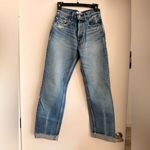 Moussy Blue Straight Leg Jeans